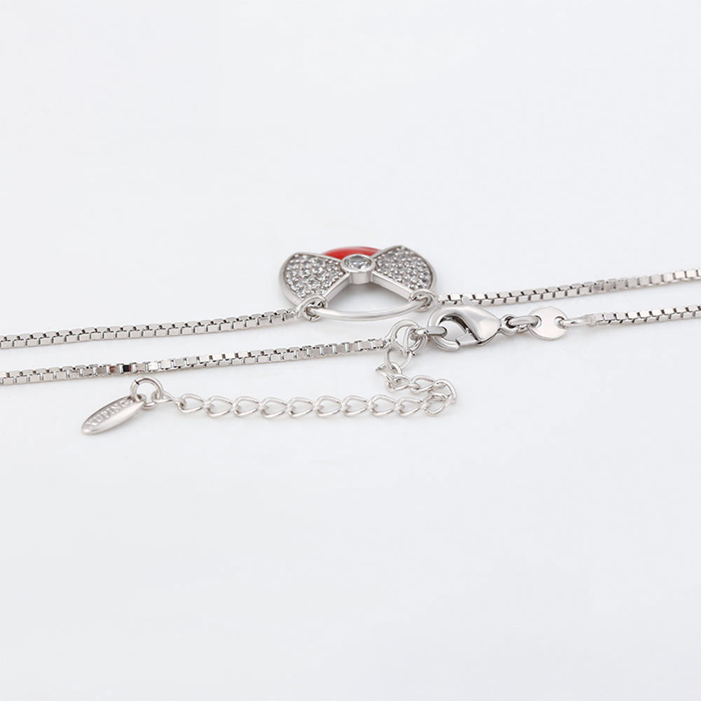 Arany tónusú Emporia Ötvözetű Nyaklánc Vörös Emporia® Kristállyal 6 