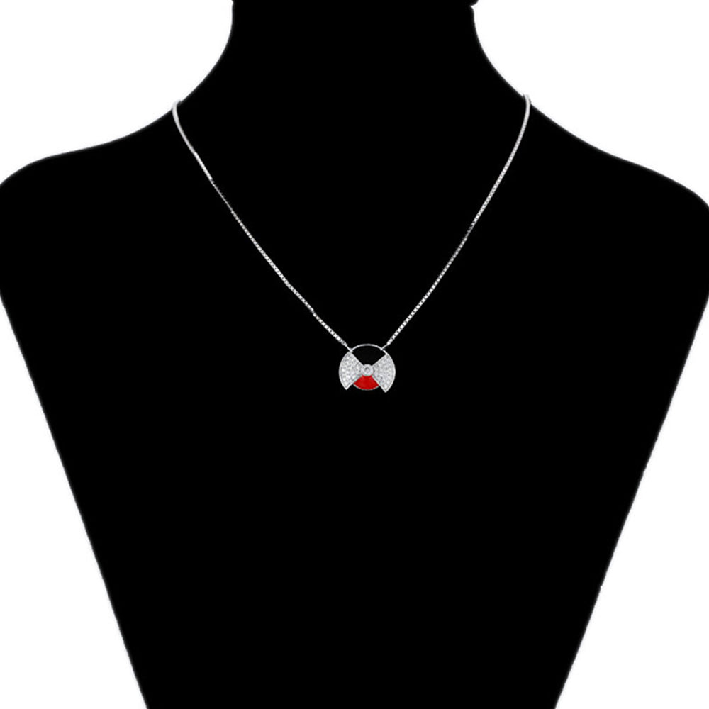 Arany tónusú Emporia Ötvözetű Nyaklánc Vörös Emporia® Kristállyal