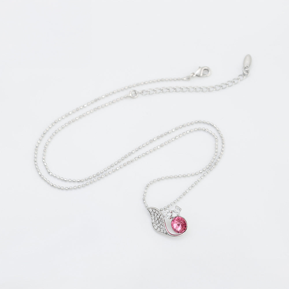 Arany tónusú Emporia Ötvözetű Nyaklánc Rózsaszínű Emporia® Kristállyal 3 