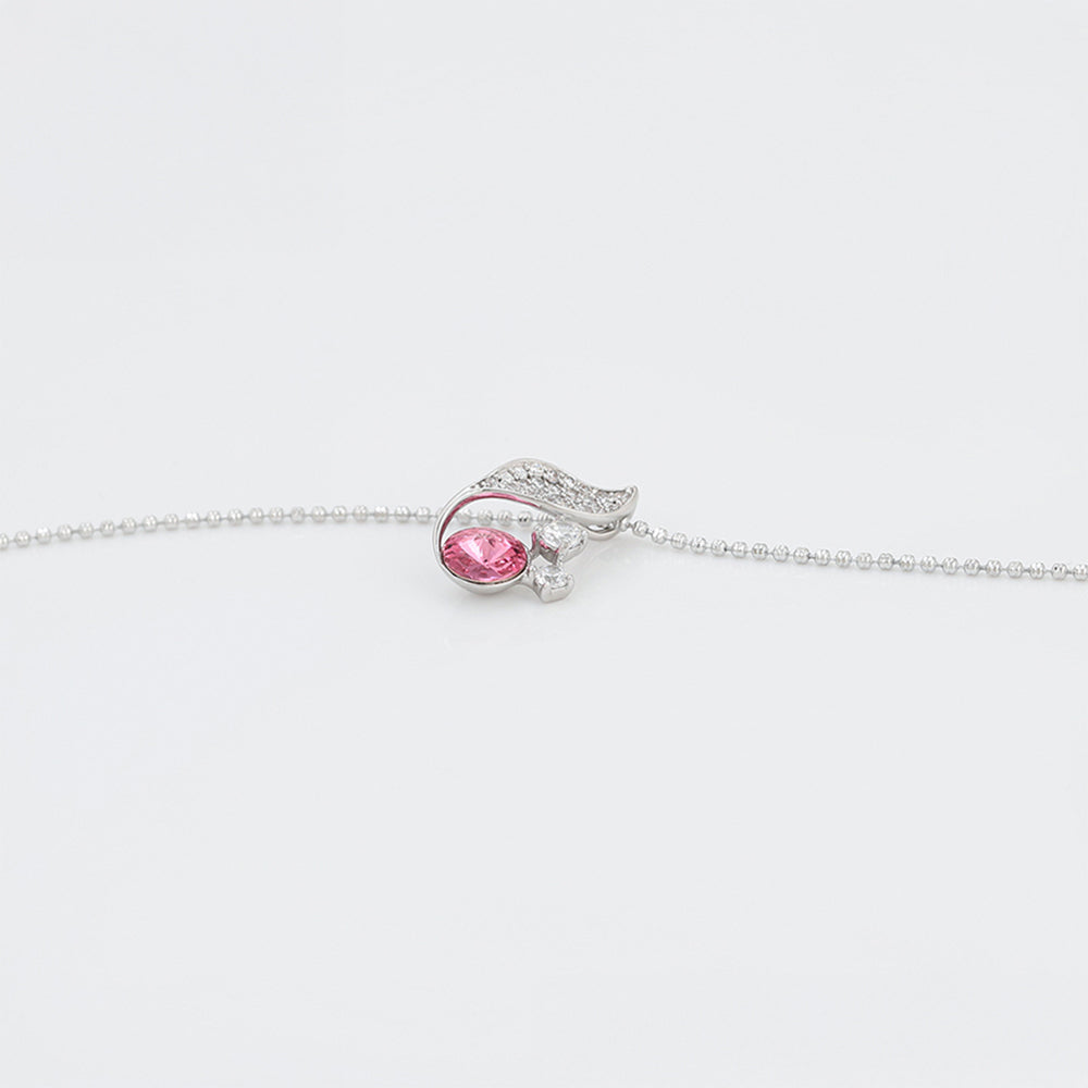 Arany tónusú Emporia Ötvözetű Nyaklánc Rózsaszínű Emporia® Kristállyal 5 