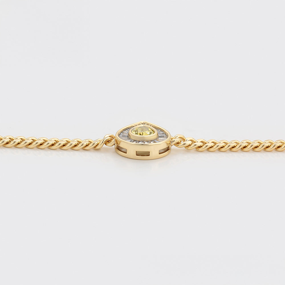 Arany tónusú Emporia Ötvözetű Karkötő Sárga Emporia® Kristállyal és Fehér Emporia® Kristállyal