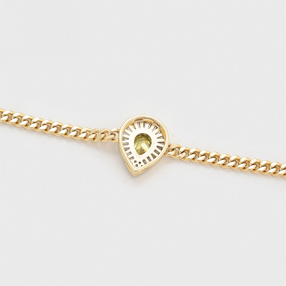 Arany tónusú Emporia Ötvözetű Karkötő Sárga Emporia® Kristállyal és Fehér Emporia® Kristállyal