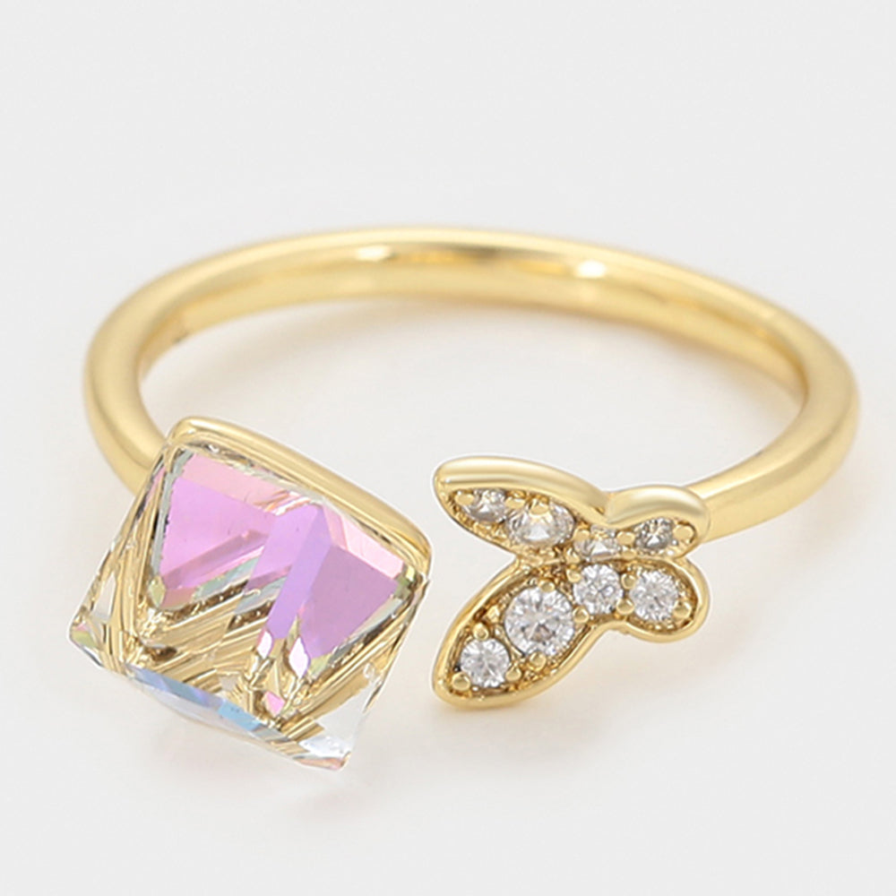 Arany tónusú Emporia Ötvözetű Gyűrű Fehér Emporia® Kristállyal