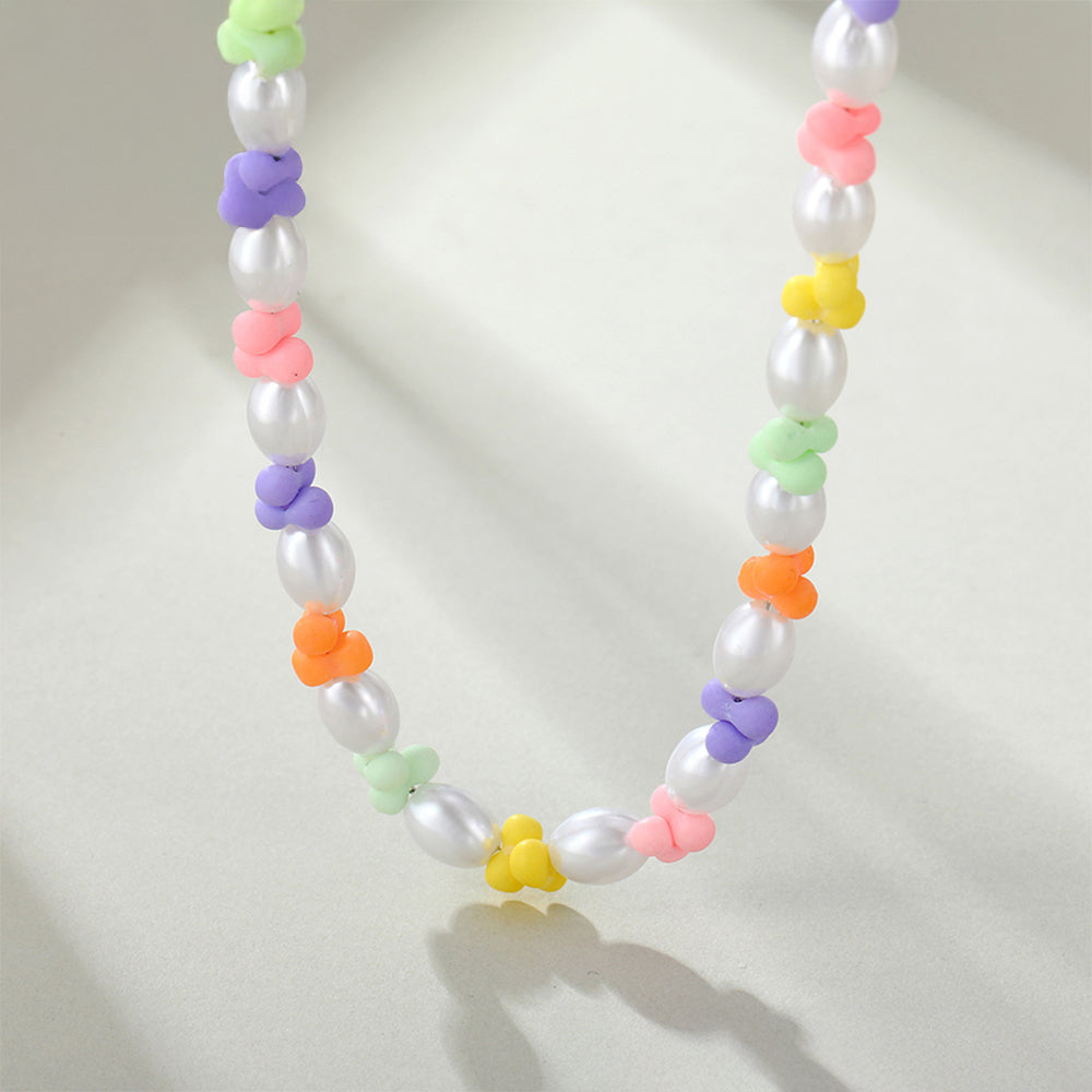 Arany tónusú Emporia Ötvözetű Nyaklánc Üveggyönggyel 4 