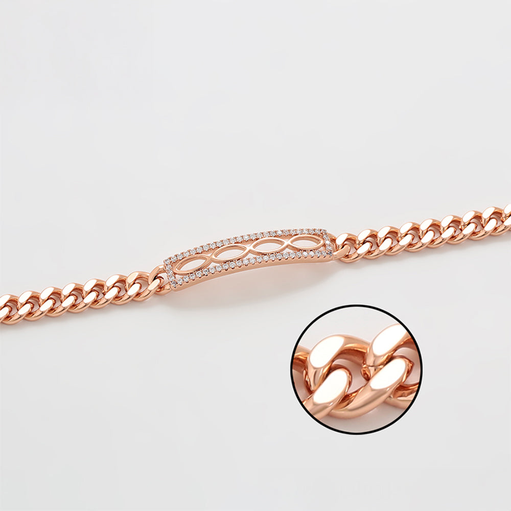 Arany tónusú Emporia Ötvözetű Karkötő Fehér Emporia® Kristállyal 1 