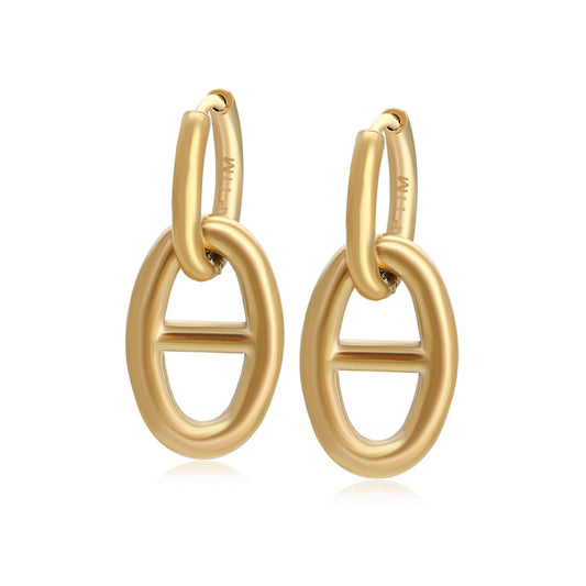 Arany tónusú Emporia Ötvözetű Fülbevaló