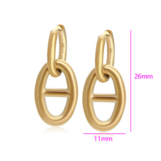 Arany tónusú Emporia Ötvözetű Fülbevaló