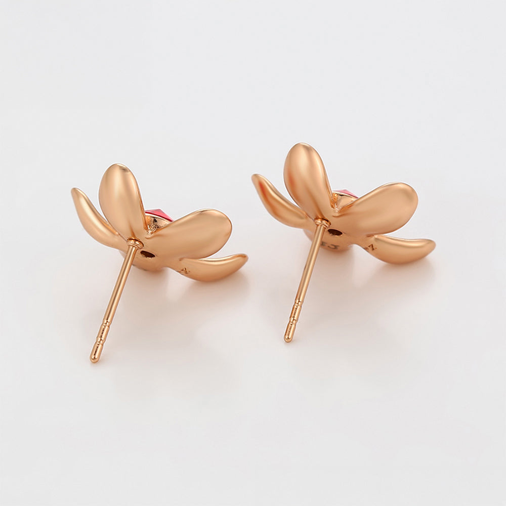 Arany tónusú Emporia Ötvözetű Fülbevaló Vörös Emporia® Kristállyal 5 