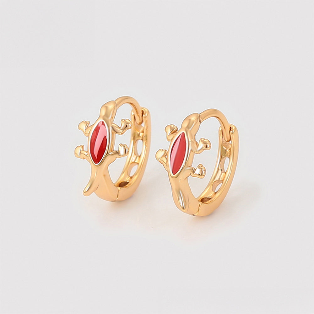 Arany tónusú Emporia Ötvözetű Fülbevaló Vörös Emporia® Kristállyal 1 