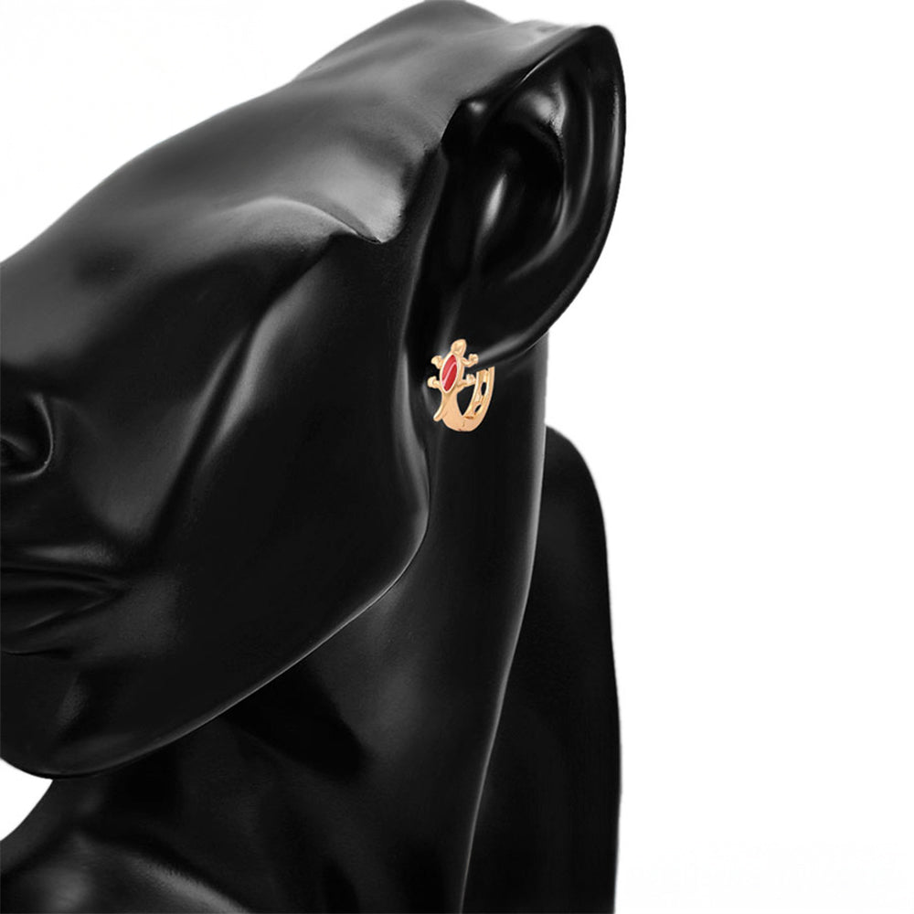 Arany tónusú Emporia Ötvözetű Fülbevaló Vörös Emporia® Kristállyal 4 