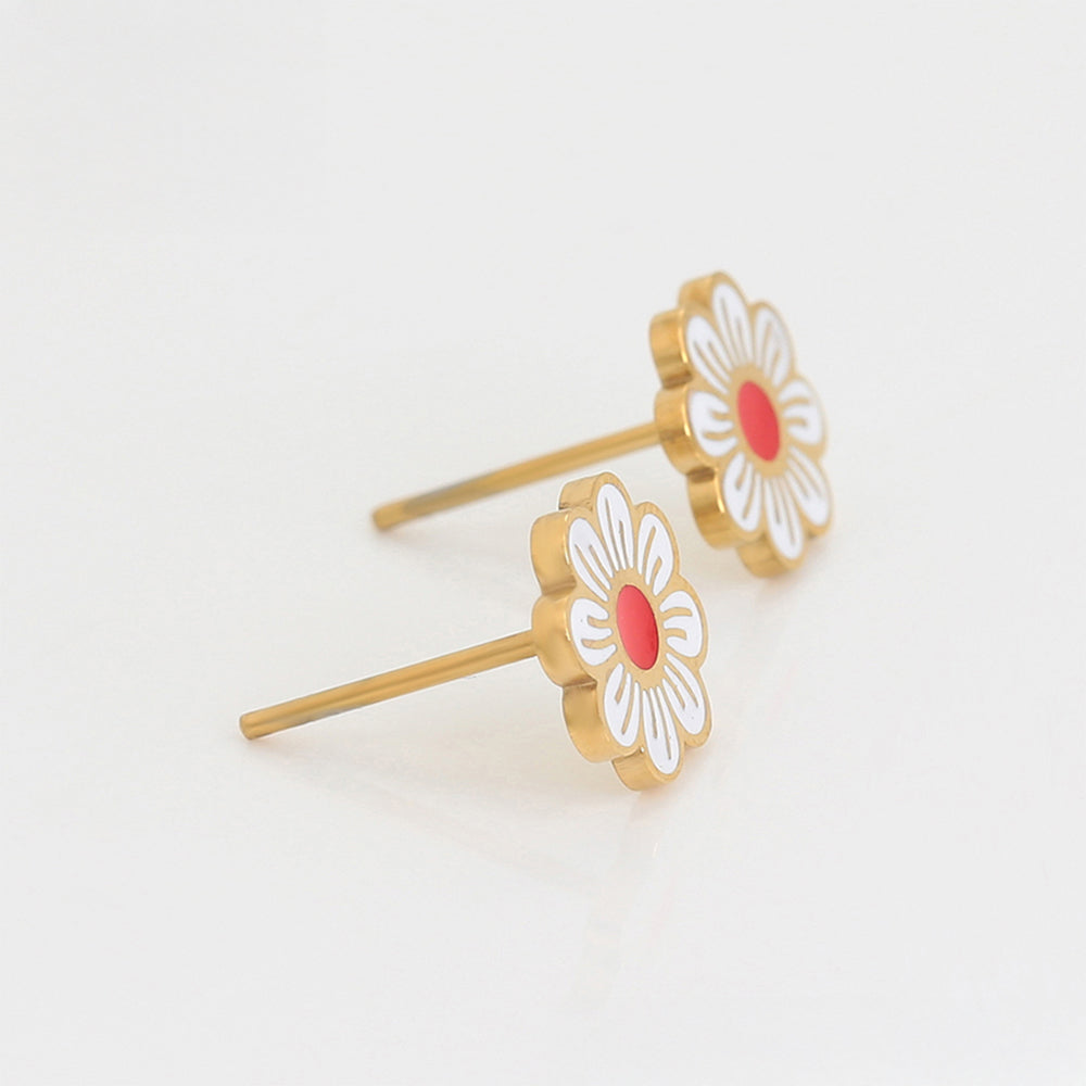 Arany tónusú Emporia Ötvözetű Fülbevaló Tűzzománccal 7 