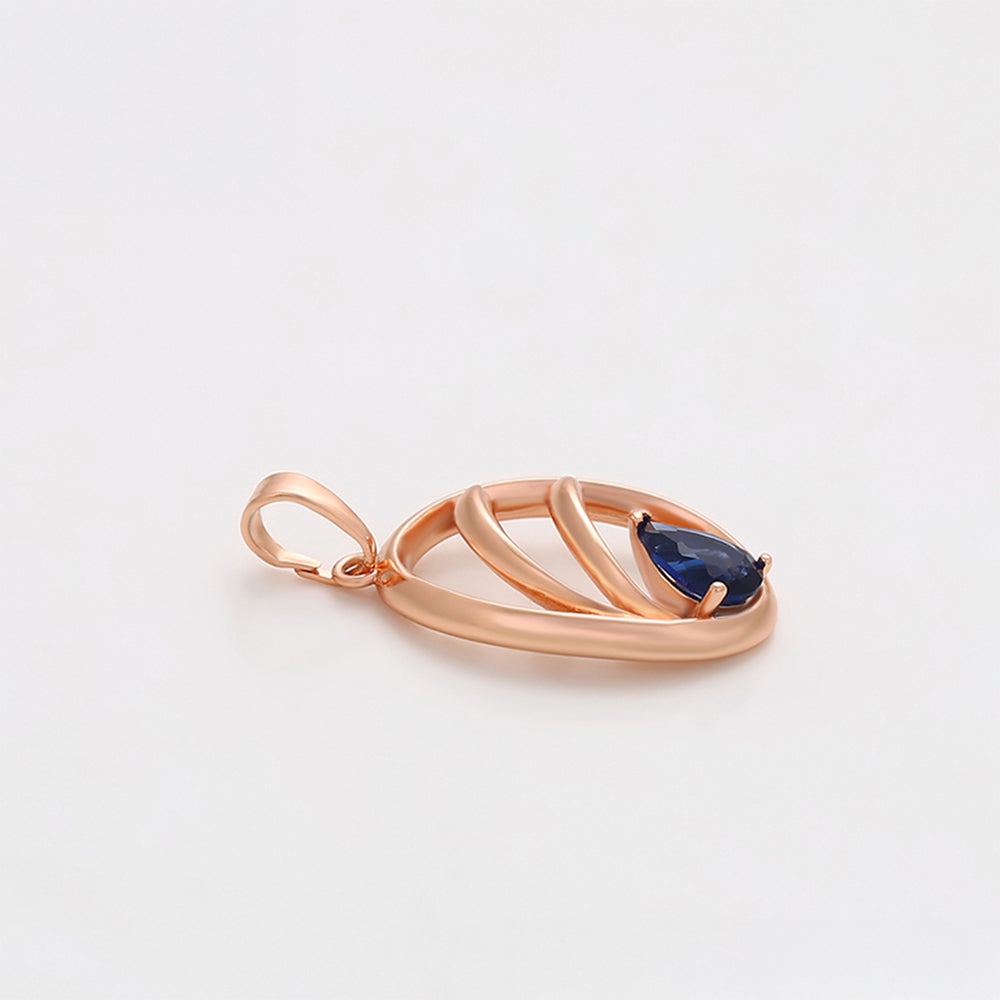 Arany tónusú Emporia Ötvözetű Medál Kék Emporia® Kristállyal 5 