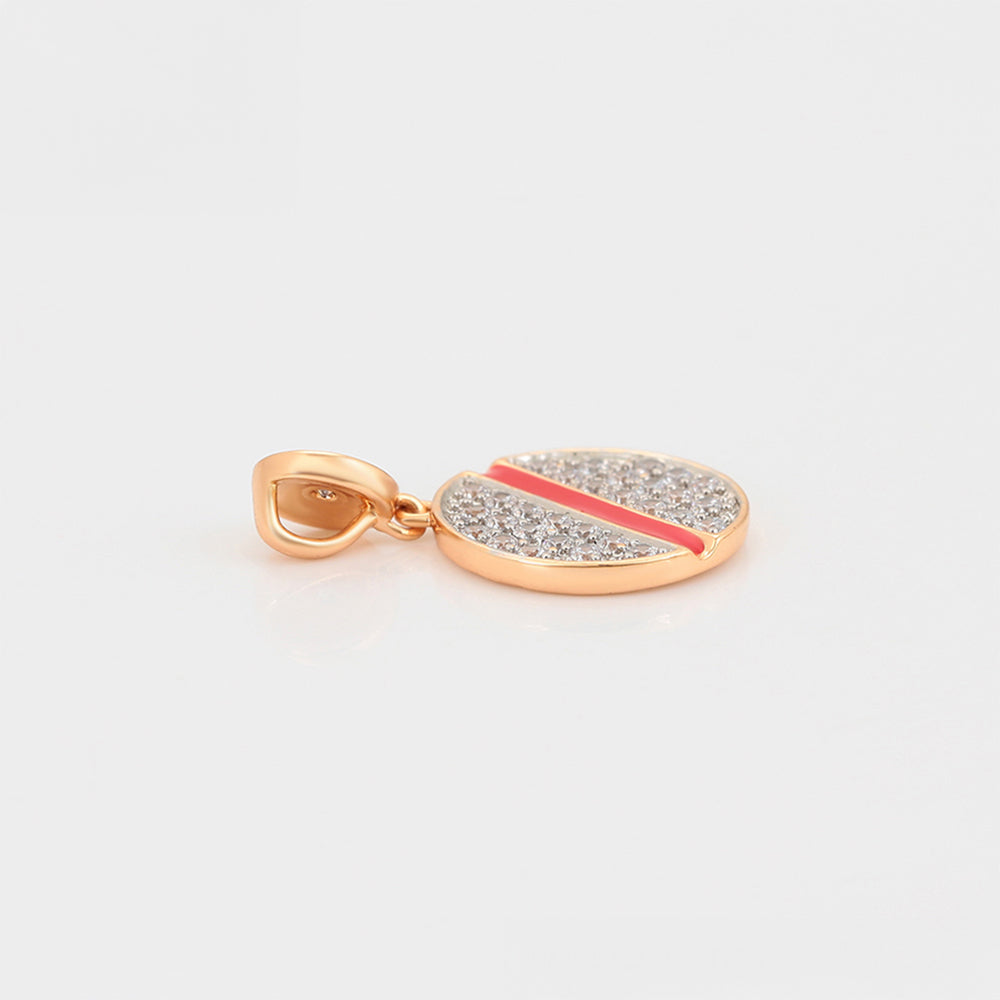 Arany tónusú Emporia Ötvözetű Szett Vörös Emporia® Kristállyal és Fehér Emporia® Kristállyal ( Fülbevaló+Medál ) 5 