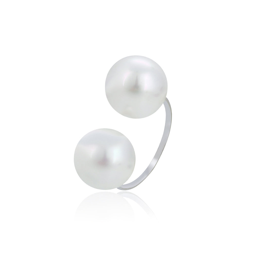 Arany tónusú Emporia Ötvözetű Gyűrű Üveggyönggyel