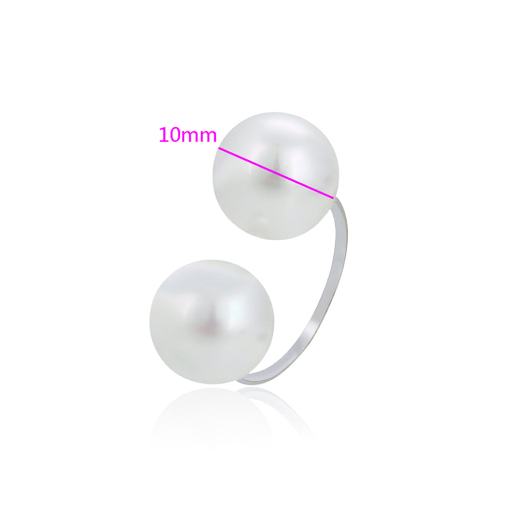 Arany tónusú Emporia Ötvözetű Gyűrű Üveggyönggyel 2 