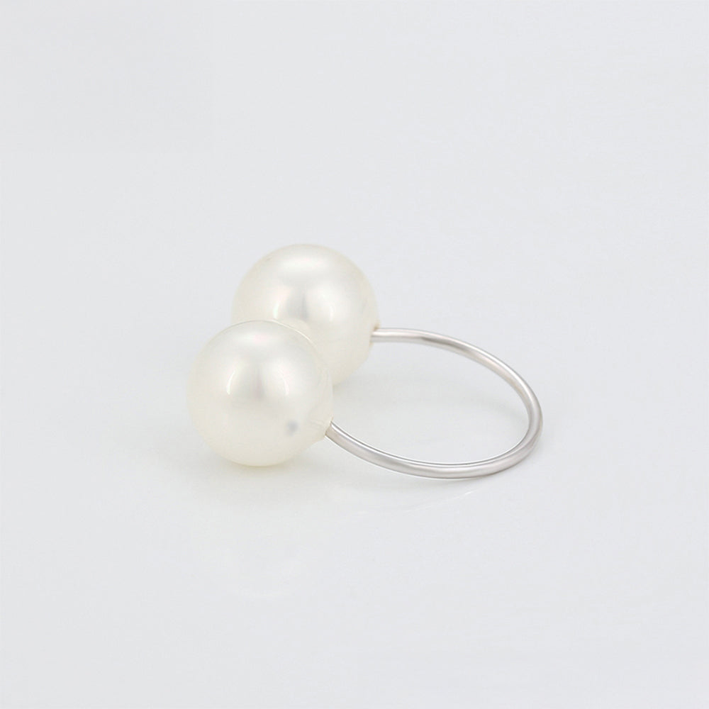 Arany tónusú Emporia Ötvözetű Gyűrű Üveggyönggyel 5 