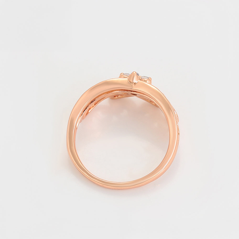 Arany tónusú Emporia Ötvözetű Gyűrű Fehér Emporia® Kristállyal 7 