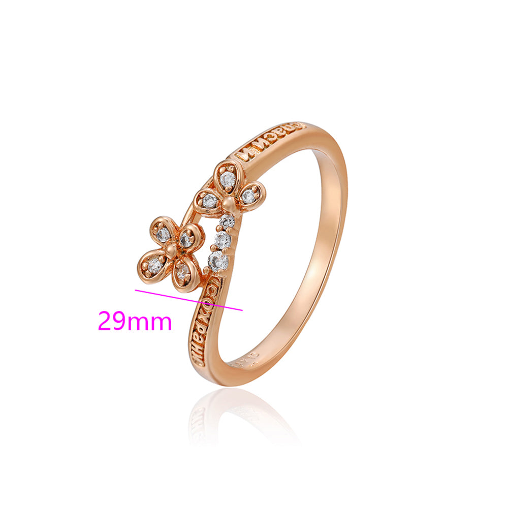 Arany tónusú Emporia Ötvözetű Gyűrű Fehér Emporia® Kristállyal