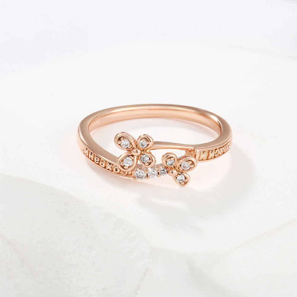 Arany tónusú Emporia Ötvözetű Gyűrű Fehér Emporia® Kristállyal 1 