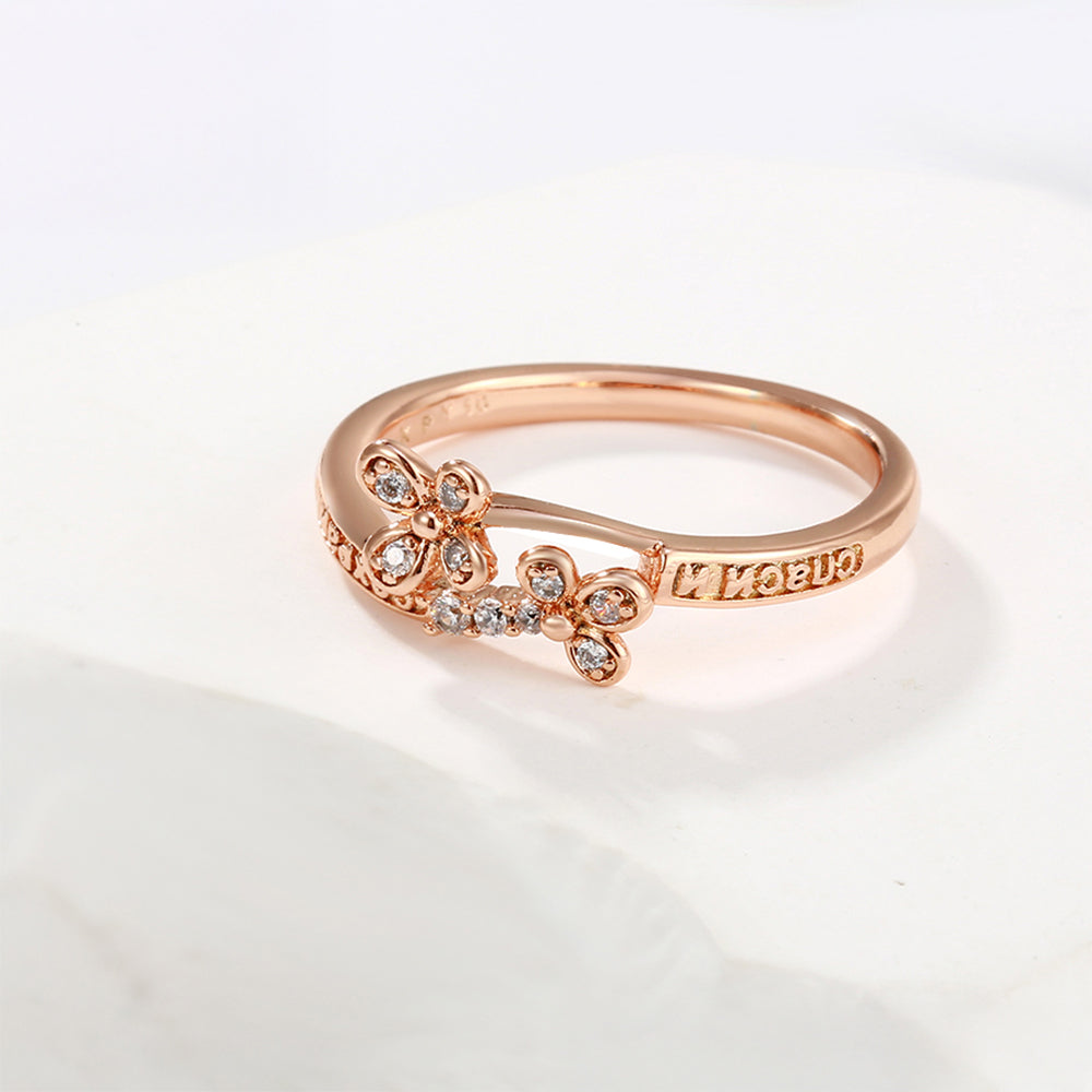 Arany tónusú Emporia Ötvözetű Gyűrű Fehér Emporia® Kristállyal 5 