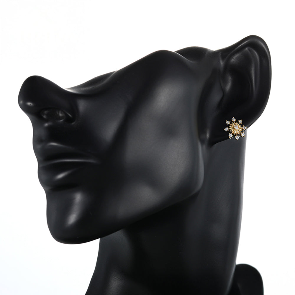 Arany tónusú Emporia Ötvözetű Fülbevaló Fehér Emporia® Kristállyal 9 
