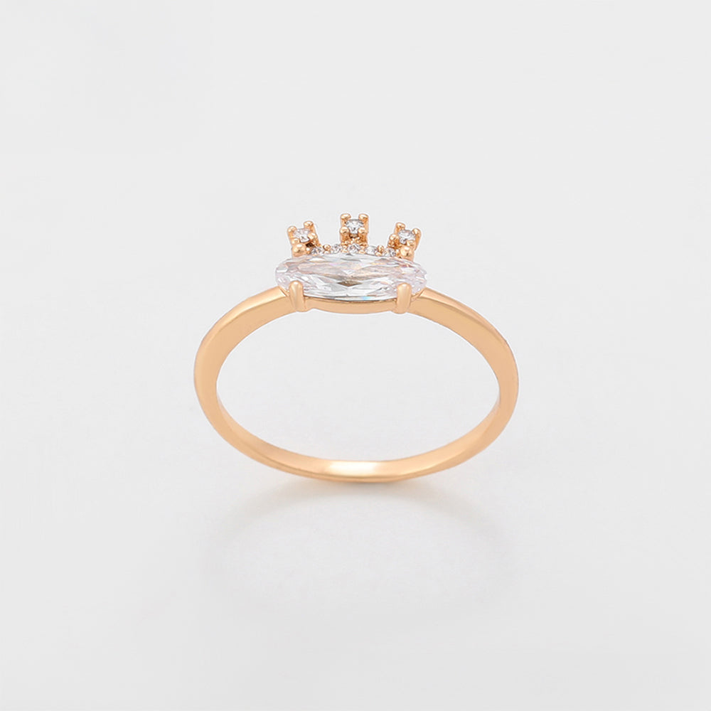 Arany tónusú Emporia Ötvözetű Gyűrű Fehér Emporia® Kristállyal 3 