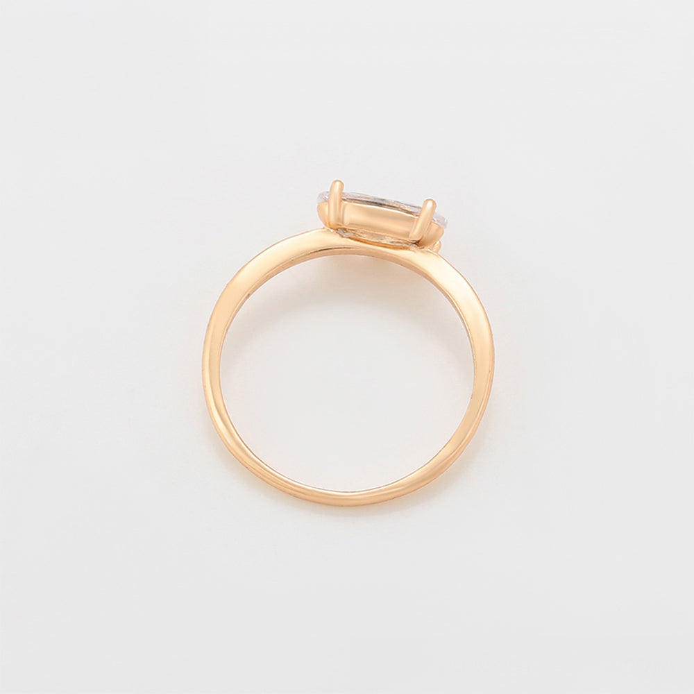 Arany tónusú Emporia Ötvözetű Gyűrű Fehér Emporia® Kristállyal 5 