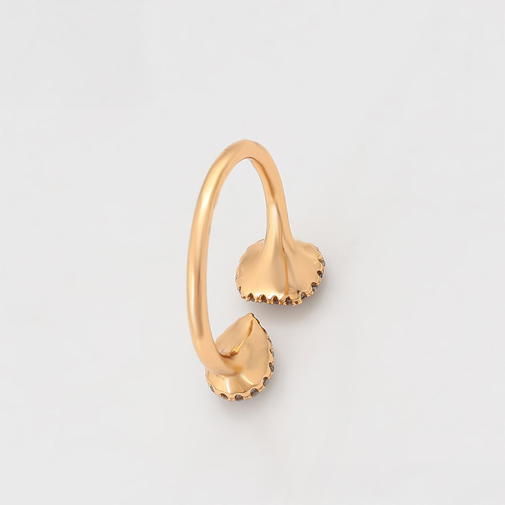 Arany tónusú Emporia Ötvözetű Gyűrű Kék Emporia® Kristállyal és Fehér Emporia® Kristállyal 5 