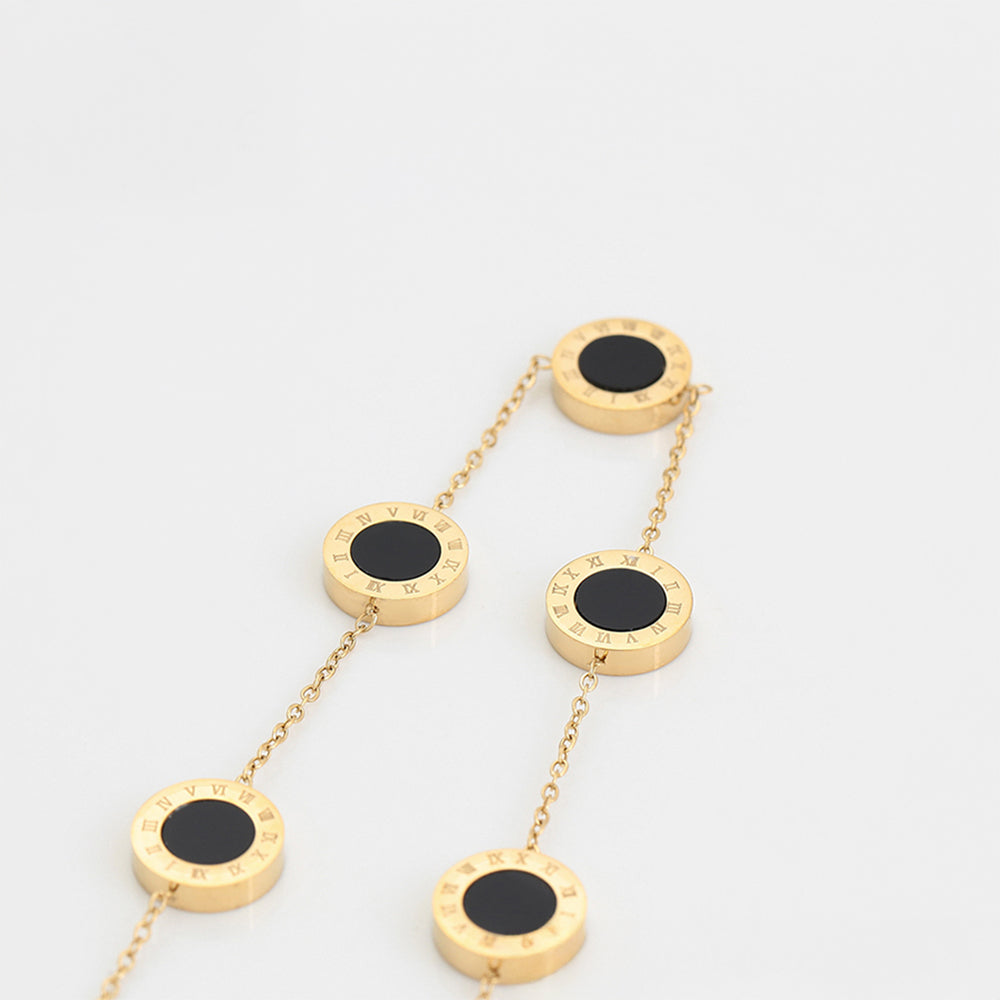 Arany tónusú Emporia Ötvözetű Nyaklánc Vörös Emporia® Kristállyal és Kék Emporia® Kristállyal 5 