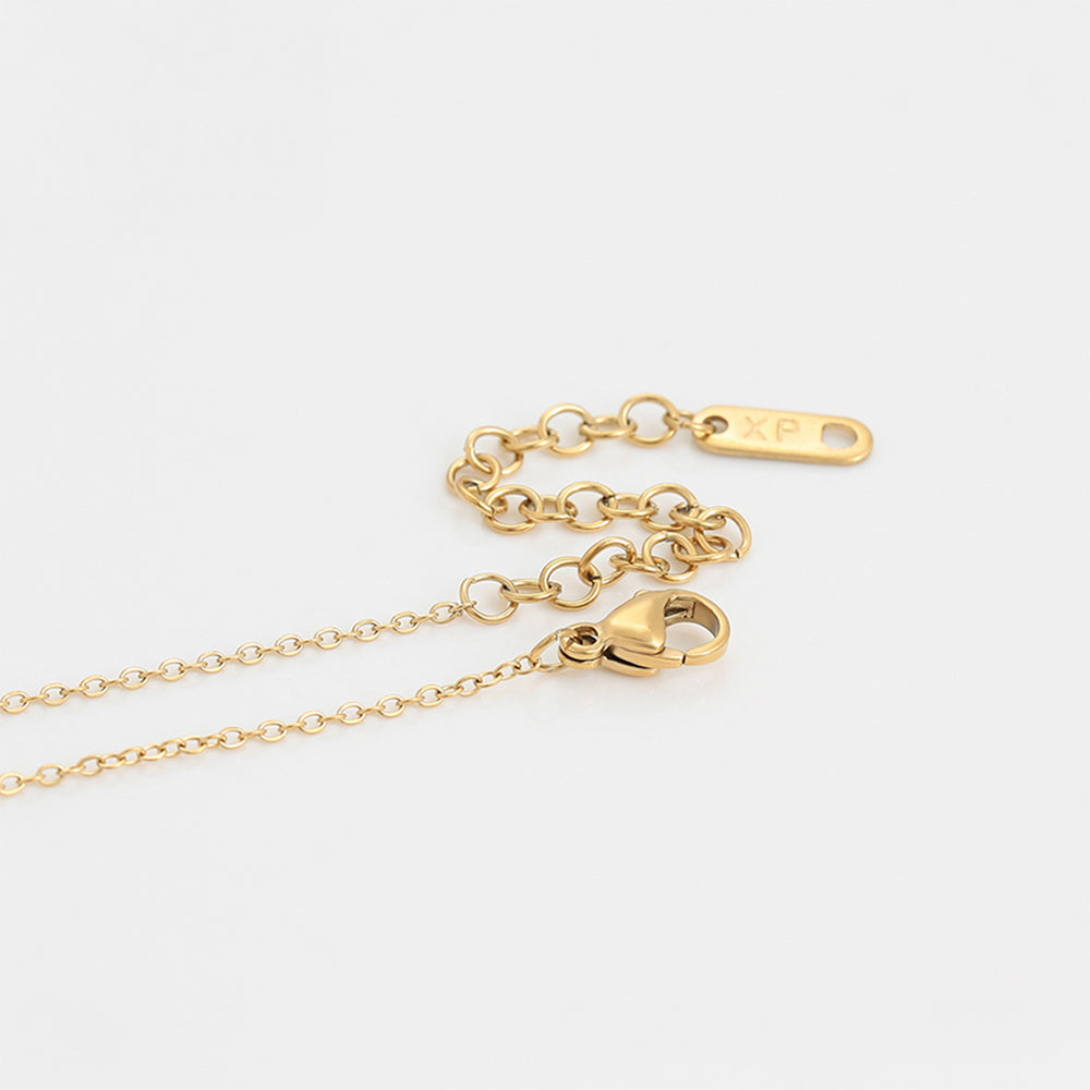 Arany tónusú Emporia Ötvözetű Nyaklánc Vörös Emporia® Kristállyal és Kék Emporia® Kristállyal