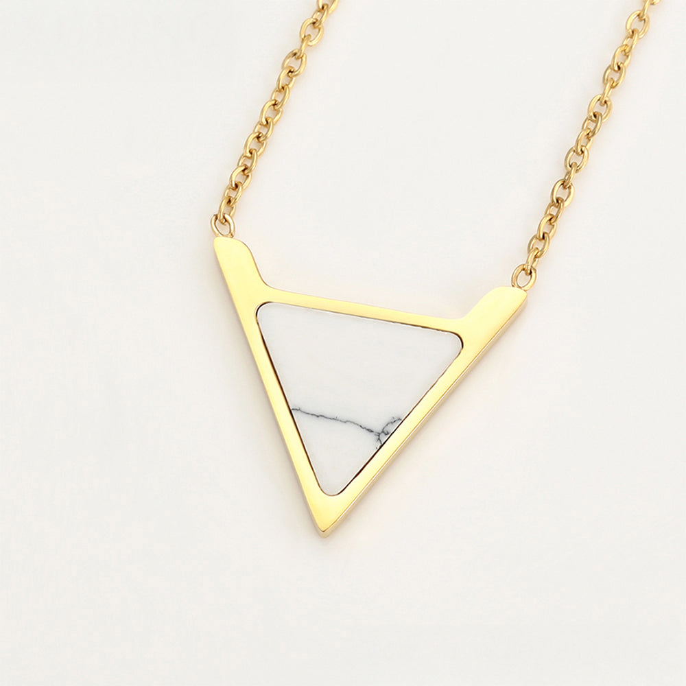 Arany tónusú Emporia Ötvözetű Szett Fehér Emporia® Kristállyal ( Nyaklánc+Fülbevaló )