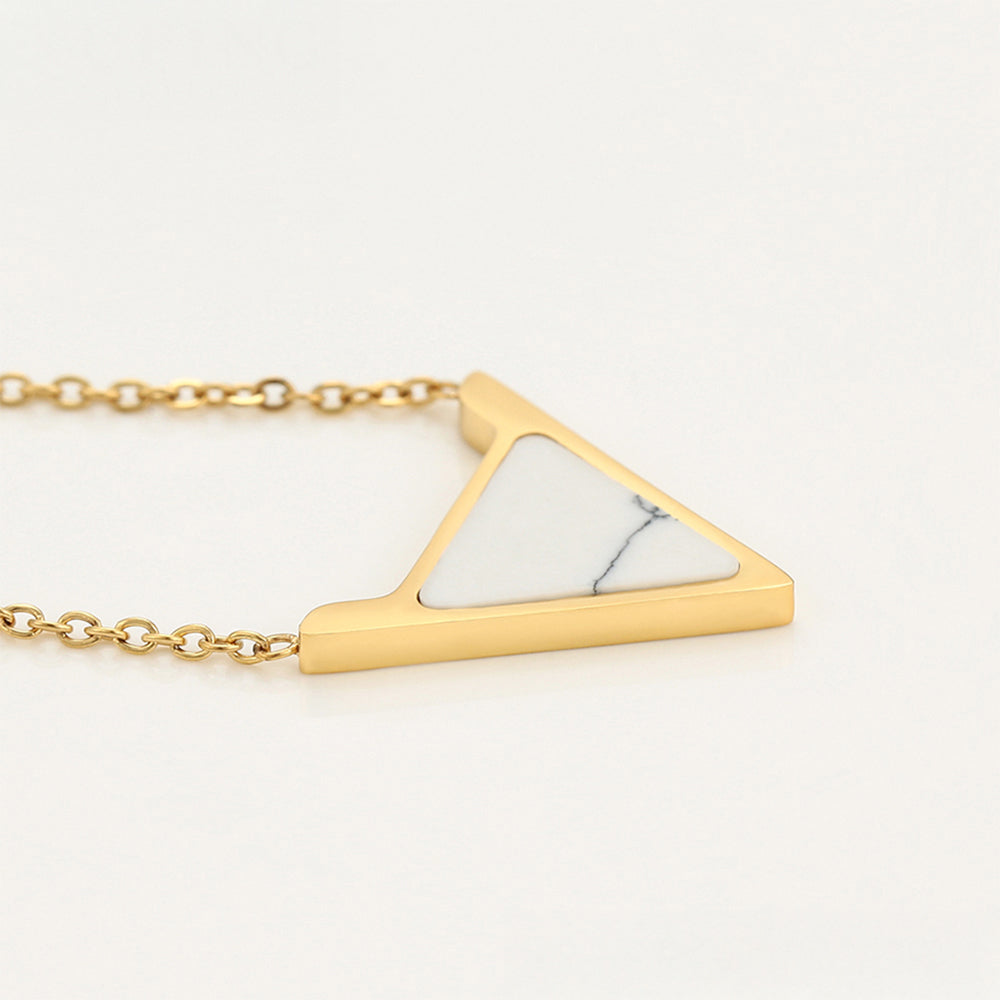 Arany tónusú Emporia Ötvözetű Szett Fehér Emporia® Kristállyal ( Nyaklánc+Fülbevaló )