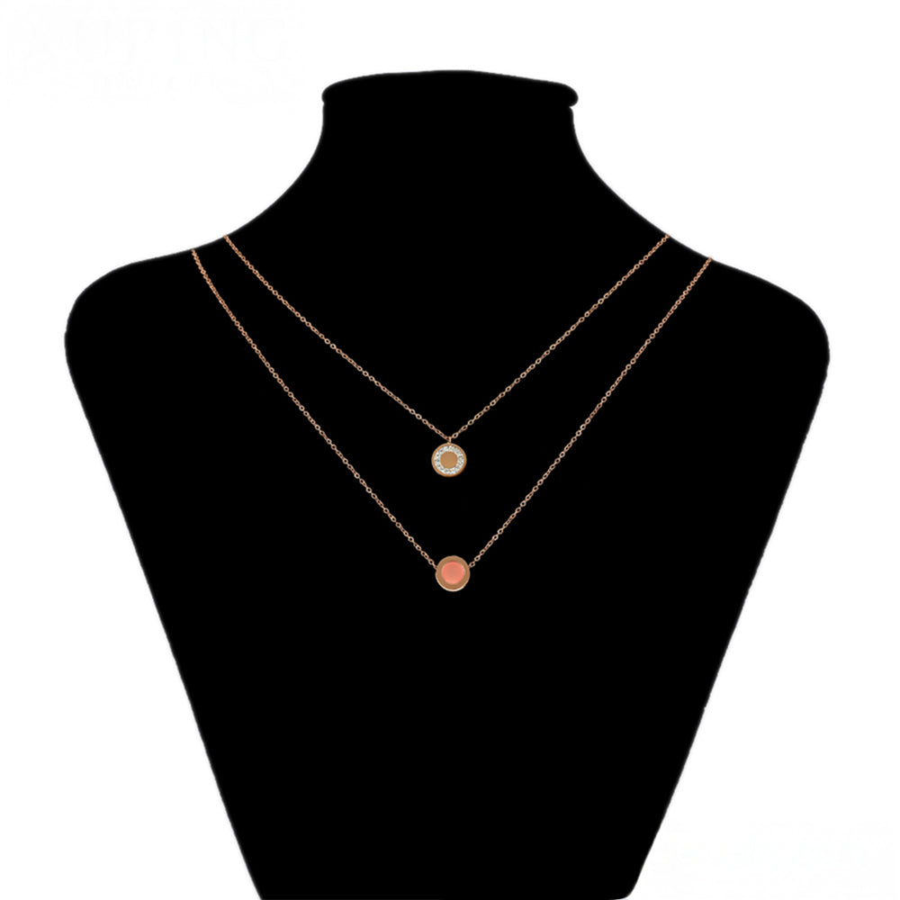 Arany tónusú Emporia Ötvözetű Szett Rózsaszínű Emporia® Kristállyal és Fehér Emporia® Kristállyal ( Nyaklánc+Karkötő ) 2 