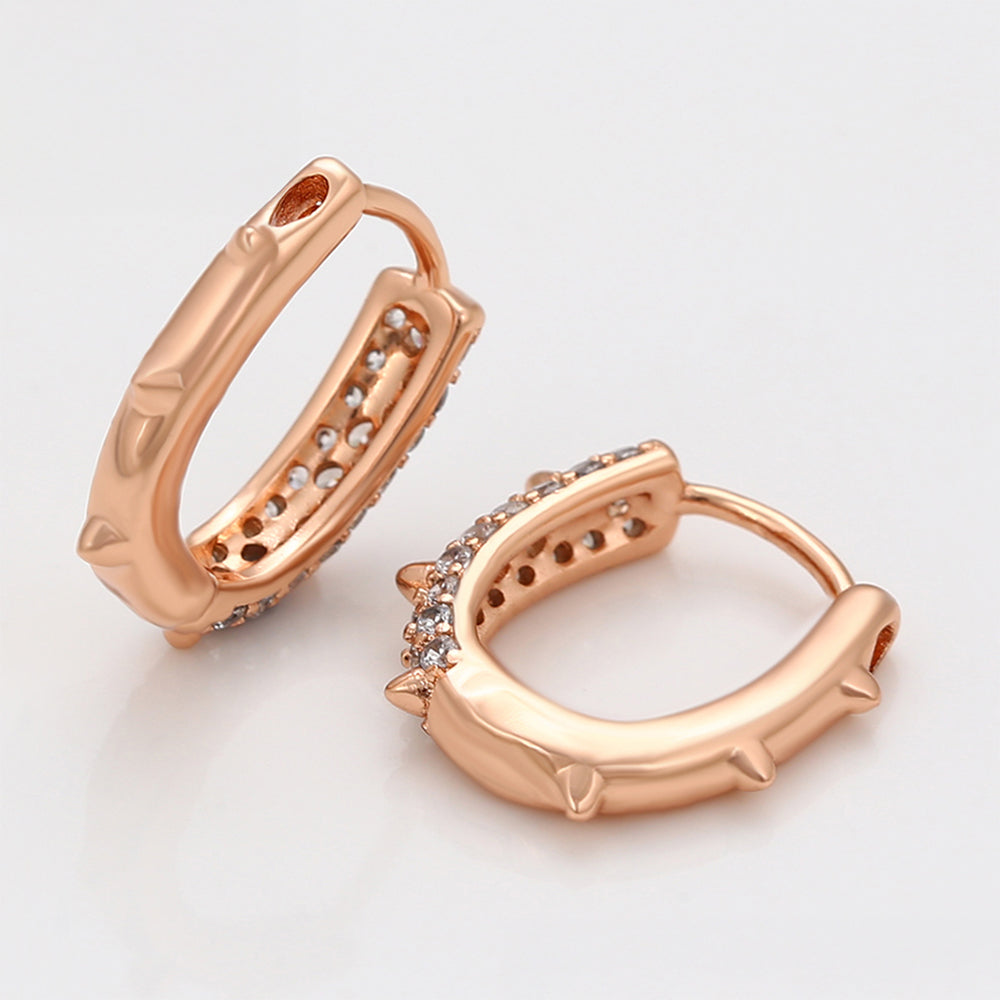 Arany tónusú Emporia Ötvözetű Fülbevaló Fehér Emporia® Kristállyal