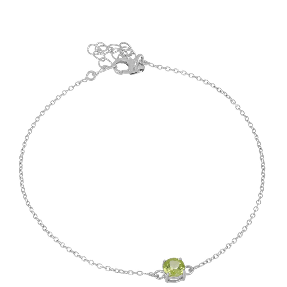 Ezüst Karkötő Changbai Peridottal