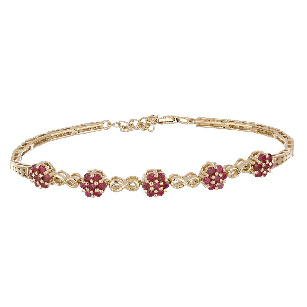 Arannyal Bevont Ezüst Karkötő Madagaszkári Rubinnal 1 