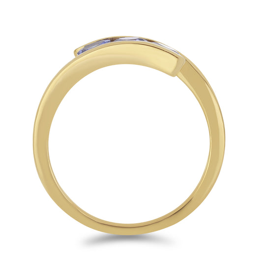 Arany Gyűrű "AAA" Osztályú Tanzanittal