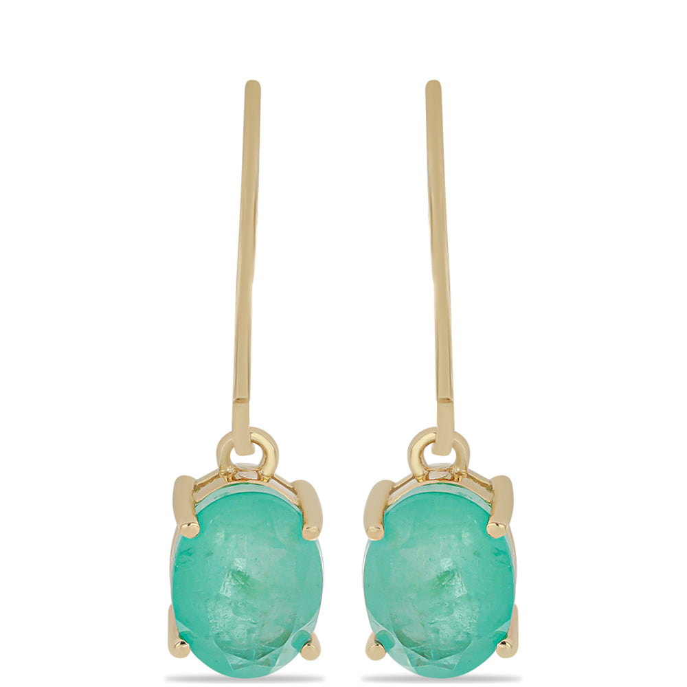 Arannyal Bevont Ezüst Fülbevaló Paraiba Kvarccal