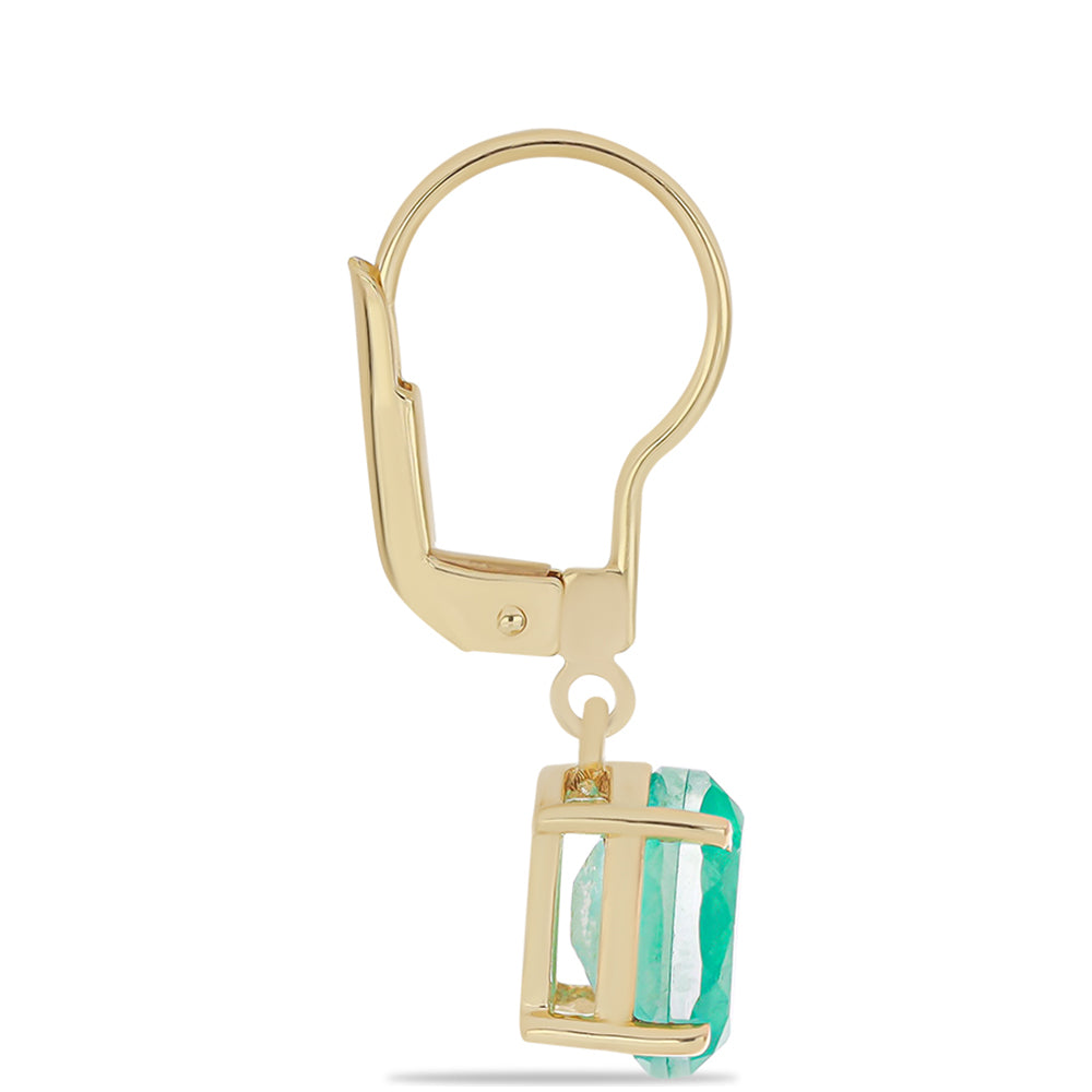 Arannyal Bevont Ezüst Fülbevaló Paraiba Kvarccal 2 