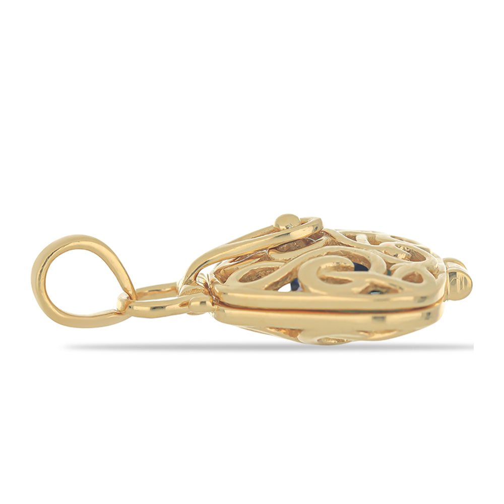 Arannyal Bevont Ezüst Medál Madagaszkári Rubinnal és Brazil Smaragddal