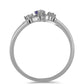 Ezüst Gyűrű Tanzanittal és Fehér Topázzal