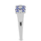 Ezüst Gyűrű Tanzanittal és Fehér Topázzal
