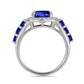 Ezüst Gyűrű Ausztrál Kék Zafírral és Fehér Topázzal