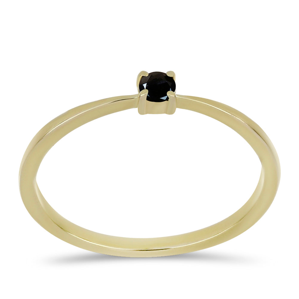 9 Karátos Arany Gyűrű Fekete Gyémánttal 3 