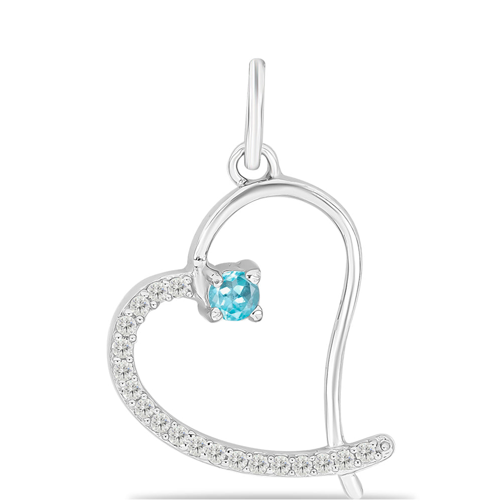 Ezüst Medál Égkék Apatittal és Fehér Topázzal