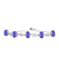 Ezüst Karkötő Lila Holdkővel és Fehér Topázzal
