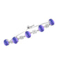 Ezüst Karkötő Lila Holdkővel és Fehér Topázzal