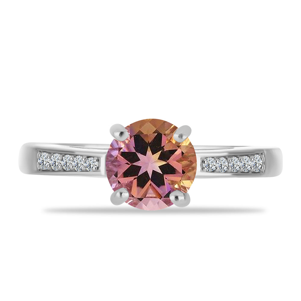 Ezüst Gyűrű Anahi Ametrinnel és Fehér Topázzal