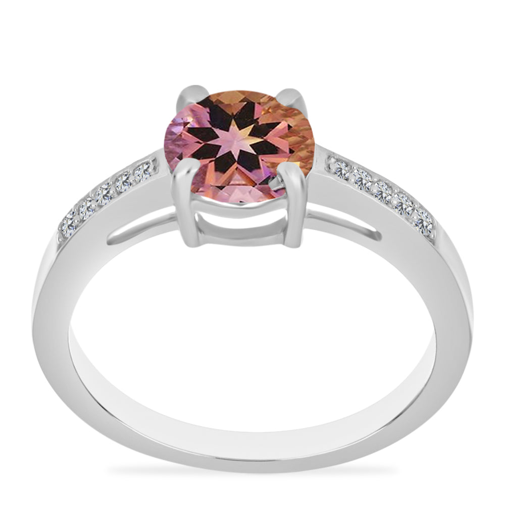 Ezüst Gyűrű Anahi Ametrinnel és Fehér Topázzal