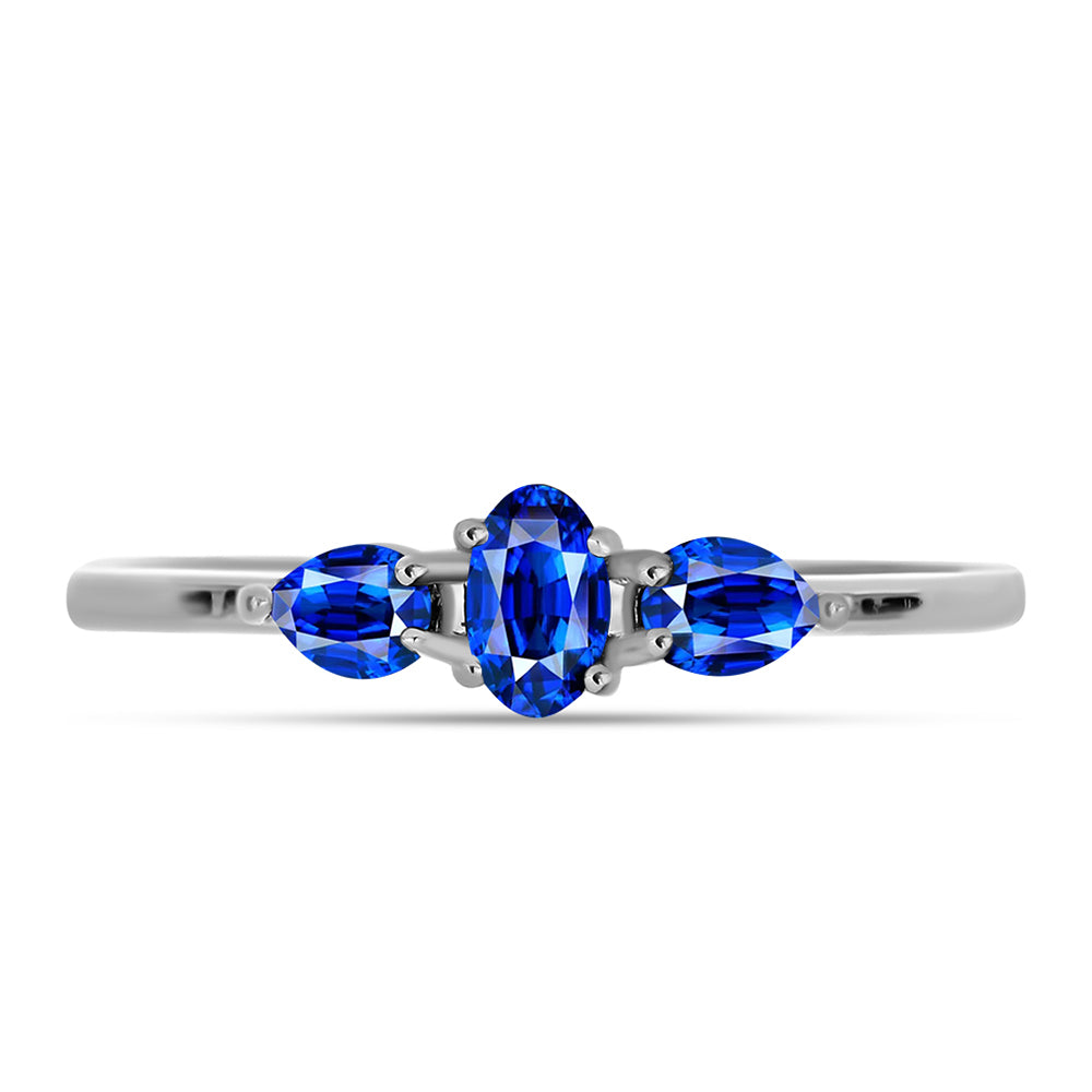 Ezüst Gyűrű Ausztrál Kék Zafírral